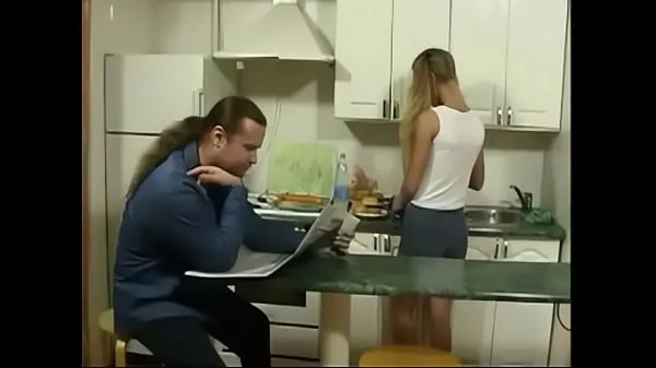 XXX BritishTeen step Daughter seduce father in Kitchen for sex top videa