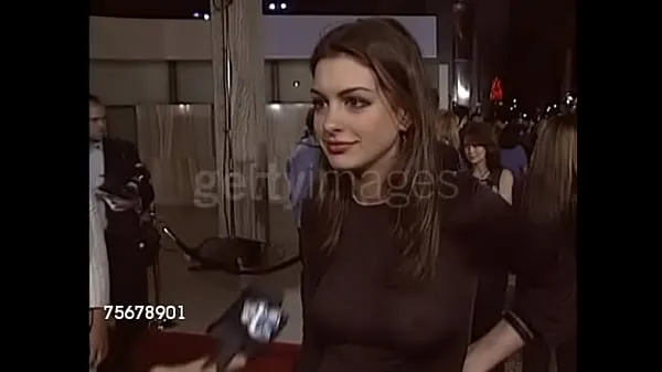 XXX Anne Hathaway in her infamous see-through top top video's