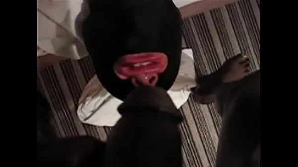 XXX A black cock is pissing in the slut's mouth أفضل مقاطع الفيديو