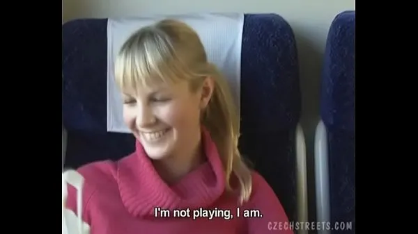 XXX Czech streets Blonde girl in train Video teratas