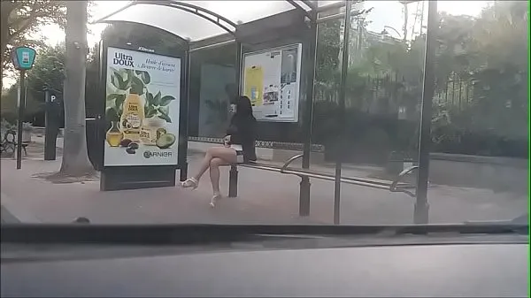 XXX bitch at a bus stop top video's