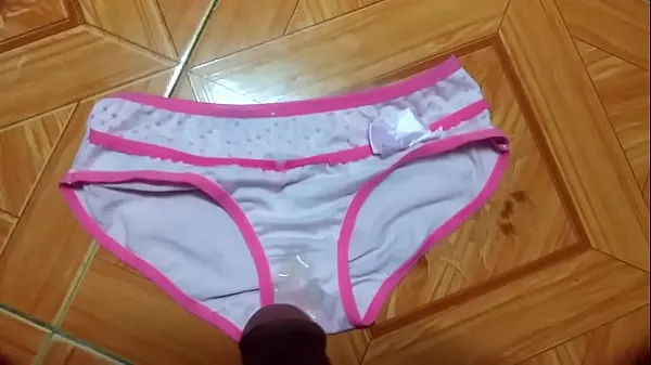 XXX Simple pink border | Cum on panties compilation the best suosituinta videota