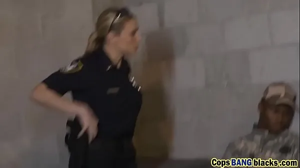XXX Blonde cop banged by black dude top videoer
