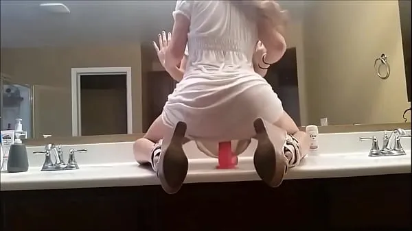 XXX Sexy Teen Riding Dildo In The Bathroom To Powerful Orgasm top Videos