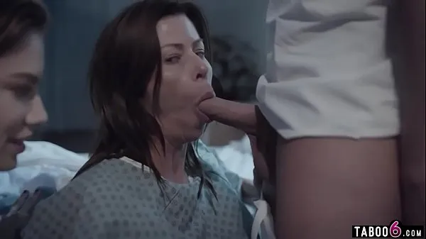 XXX Huge boobs troubled MILF in a 3some with hospital staff najlepsze filmy