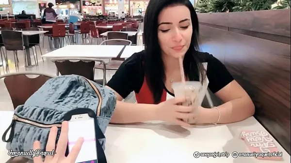 XXX Emanuelly Cumming in Public with interactive toy at Shopping Public female orgasm interactive toy girl with remote vibe outside top Videos