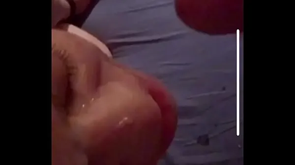 XXX Sloppy blowjob ends with huge facial for young slut (POV top videa