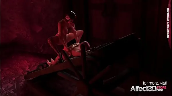XXX Big tits vampire gives a blowjob to the bondaged futanari babe in a 3d animation วิดีโอยอดนิยม