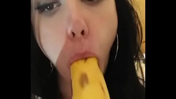 XXX Horny homemade slut c. on a banana top Videos