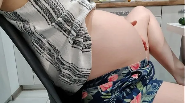 XXX my horny pregnant wife masturbate her thin pussy home alone top Videos