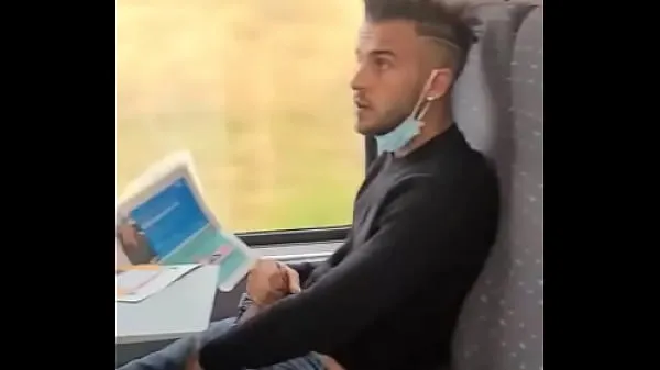 XXX handjob on the train top video's