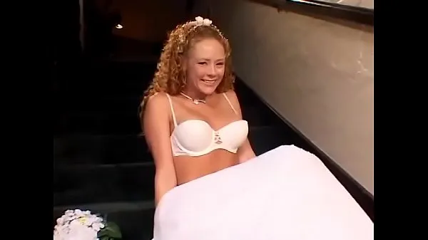 XXX Salacious redhaired bride Audrey Hollander told her new wed that her devout wish was to get kicked with the left foot أفضل مقاطع الفيديو