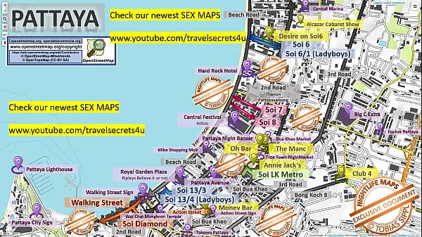 XXX Street prostitution map of Pattaya in Thailand ... street prostitution, sex massage, street workers, freelancers, bars, blowjob top video's