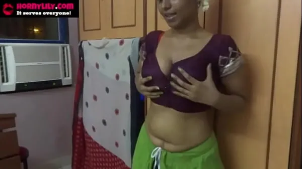 XXX Mumbai Maid Horny Lily Jerk Off Instruction In Sari In Clear Hindi Tamil and In Indian top video's