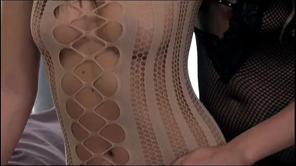 XXX StrapOn Young babes in body stockings use double strap on for mutual lesbian orgasm legnépszerűbb videók