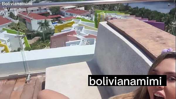 XXX Masturbating and squirting on the hotel rooftop Full video on bolivianamimi.tv top video's