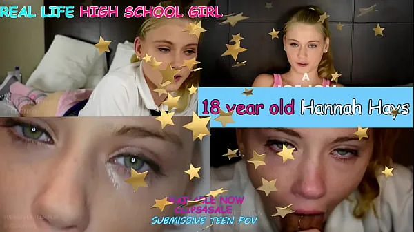 XXX Real life Eighteen year old 12th grade student Hannah Hays learns to suck cock slowly and sensually from a dirty old man أفضل مقاطع الفيديو
