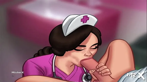 XXX SummertimeSaga - Nurse plays with cock then takes it in her mouth E3 κορυφαία βίντεο