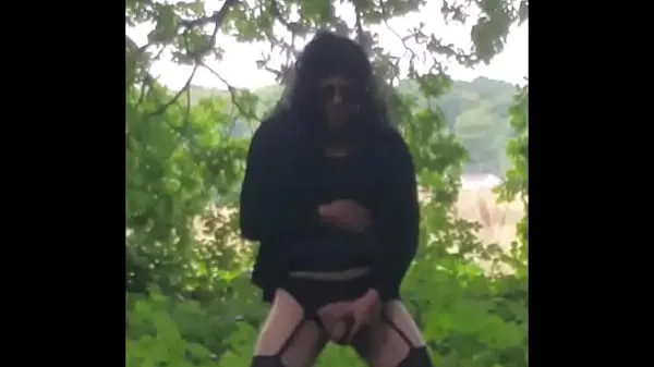 XXX after running away in the last video he was seen again that day playing with his cock in the woods as he shoots a long cumshot part 2 en iyi Videolar