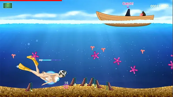 XXX Amakorium [PornPlay Hentai game] Ep.1 Top less bikini diving to make him cum more than 6 times bästa videor