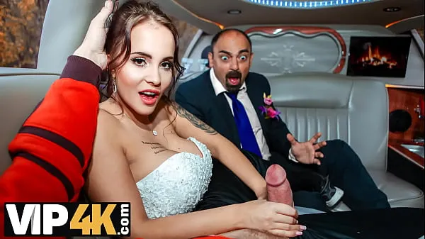 XXX VIP4K. Random passerby scores luxurious bride in the wedding limo top videoer