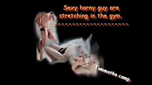 XXX Sexy horny guy are stretching in the gym (Tom Ondra Motho en iyi Videolar