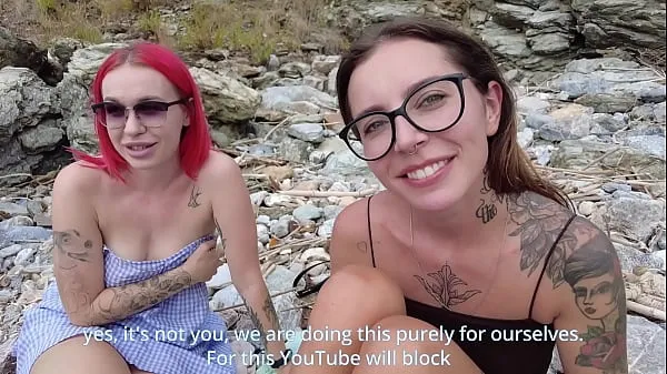XXX Stupid bitches believed that we were Bloggers and gave ourselves right on the beach top Videos