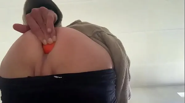 XXX aka Bianca stretching my hole with an orange top Videos
