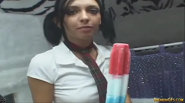 XXX Sweet Stephanie with popsicle Blowjob and Fuckin in Van bästa videor