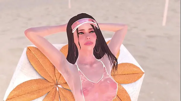 XXX Animation naked girl was sunbathing near the pool, it made the futa girl very horny and they had sex - 3d futanari porn top video's