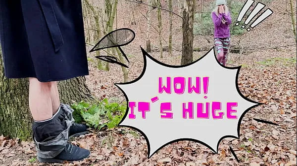 XXX LUCKY Exhibitionist: Got free blowjob from a stranger hiking in the woods top Video