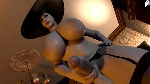 XXX 4K) Lady Dimitrescu futa gets her big cock sucked by horny futanari girl and cum inside her|3D Hentai P2 top Videos