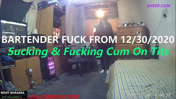 XXX Bartender Fuck From 12/30/2020 - Suck & Fuck cum On Tits top video's