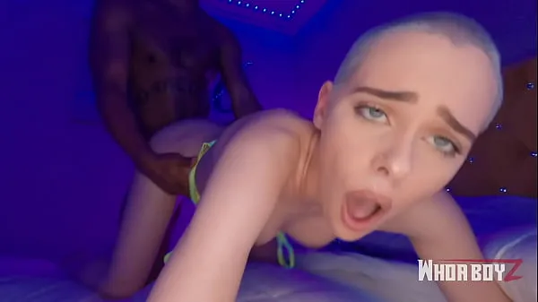 XXX petite white girl fucks a big black dick and got creampie top Video